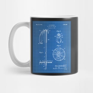 Skiing Patent - Skier Art - Blueprint Mug